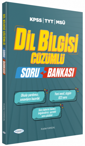 Monopol Yayınları KPSS TYT MSÜ Dil Bilgisi Soru Bankası Çözümlü Kader 