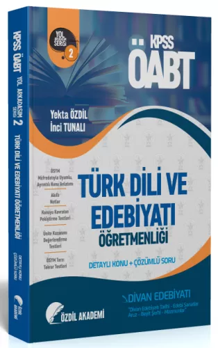Özdil Akademi Yayınları ÖABT Türk Dili ve Edebiyatı 2. Kitap Divan Ede