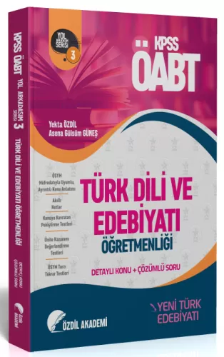 Özdil Akademi Yayınları ÖABT Türk Dili ve Edebiyatı 3. Kitap Yeni Türk