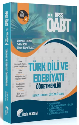 Özdil Akademi Yayınları ÖABT Türk Dili ve Edebiyatı 4. Kitap Alan Eğit