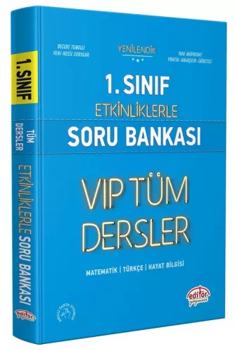 Editör Yayınları 1. Sınıf VIP Etkinliklerle Tüm Dersler Soru Bankası K
