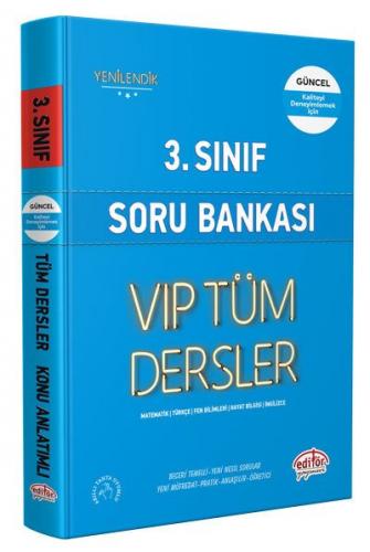 Editör Yayınları 3. Sınıf VIP Tüm Dersler Soru Bankası Mavi Kitap Komi