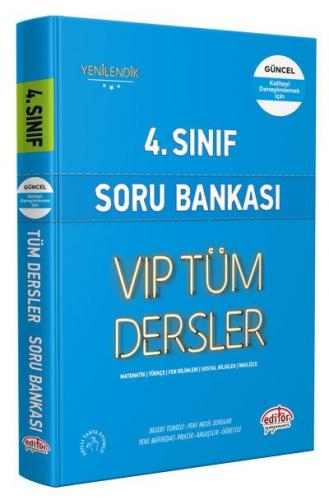 Editör Yayınları 4. Sınıf VIP Tüm Dersler Soru Bankası Mavi Kitap Komi