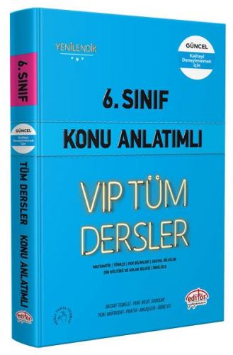 Editör Yayınları 6. Sınıf VIP Tüm Dersler Konu Anlatımlı Mavi Kitap Ko