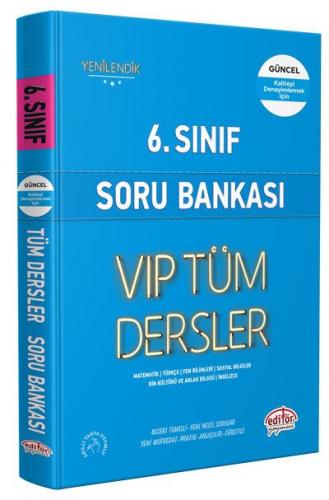 Editör Yayınları 6. Sınıf VIP Tüm Dersler Soru Bankası Mavi Kitap Komi