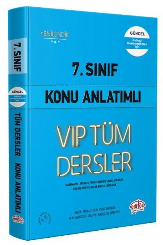 Editör Yayınları 7. Sınıf VIP Tüm Dersler Konu Anlatımlı Mavi Kitap Ko