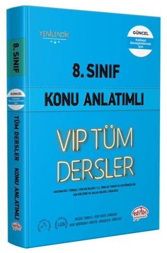 Editör Yayınları 8. Sınıf VIP Tüm Dersler Konu Anlatımlı Mavi Kitap Ko