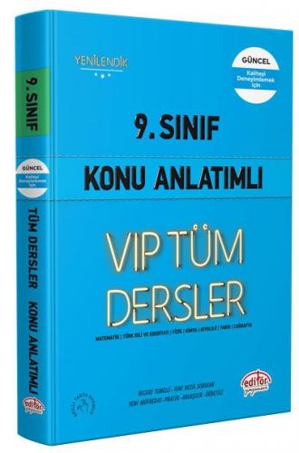Editör Yayınları 9. Sınıf VIP Tüm Dersler Konu Anlatımlı Mavi Kitap Ko