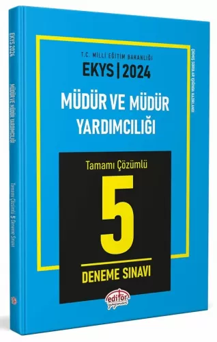Editör Yayınları 2024 MEB EKYS Müdür ve Müdür Yardımcılığı Tamamı Çözü