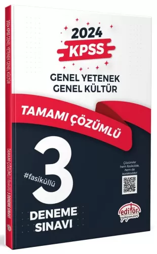 Editör Yayınları 2024 KPSS Genel Yetenek Genel Kültür Tamamı Çözümlü F