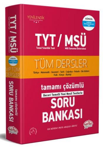 Editör Yayınları TYT MSÜ Tüm Dersler Tamamı Çözümlü Soru Bankası Komis