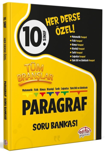 Editör Yayınları 10. Sınıf Tüm Branşlar Paragraf Soru Bankası