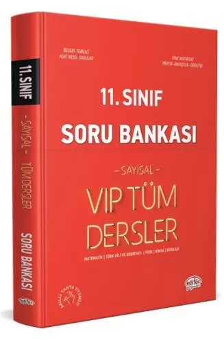 Editör Yayınları 11. Sınıf VIP Tüm Dersler Sayısal Soru Bankası Komisy