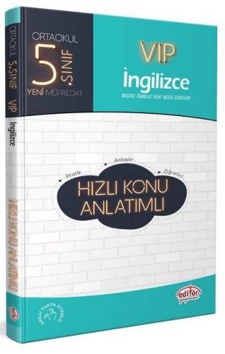 Editör Yayınları 5. Sınıf İngilizce VIP Hızlı Konu Anlatımlı Komisyon