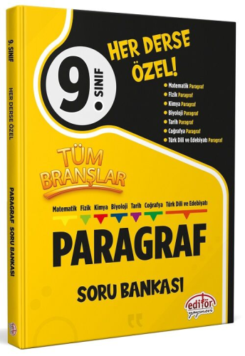Editör Yayınları 9. Sınıf Tüm Branşlar Paragraf Soru Bankası