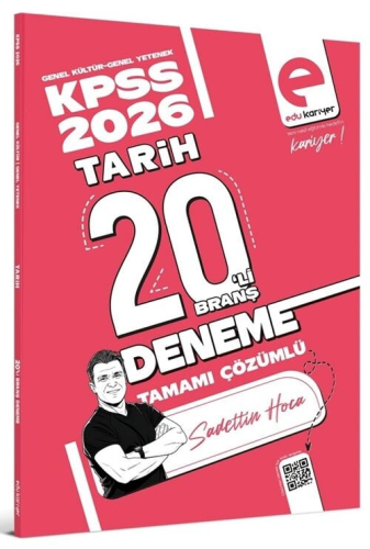 - Edu Kariyer - Sadettin Hoca 2026 KPSS Tarih 20'li Branş Deneme Tamam