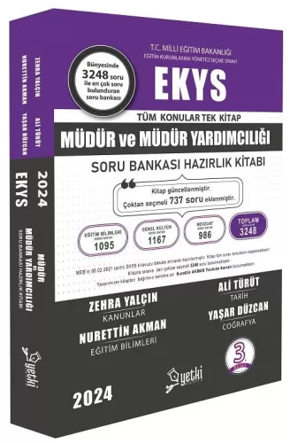 Yetki Yayınları 2024 EKYS Müdür ve Müdür Yardımcılığı Soru Bankası Nur