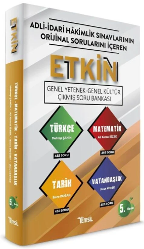 ETKİN Genel Kültür Genel Yetenek Çıkmış Soru Bankası