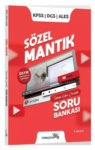 Ali Özbek KPSS DGS ALES Sözel Mantık Soru Bankası Video Çözümlü Ali Öz