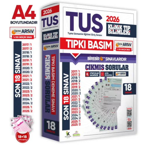 İnformal Yayınları 2026 TUS Klinik Tıp Bilimleri ÖSYM Çıkmış Soru Tıpkı Basım Son 9 Yıl 18 li Deneme