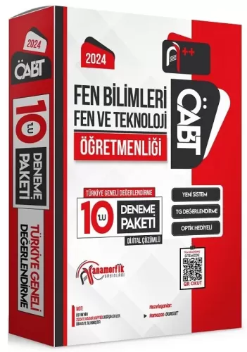 Anamorfik Yayınları 2024 ÖABT Fen Bilimleri Öğretmenliği Türkiye Genel