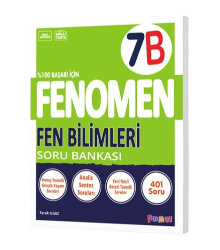 Fenomen Okul 7. Sınıf Fen Bilimleri Fenomen B Soru Bankası Komisyon
