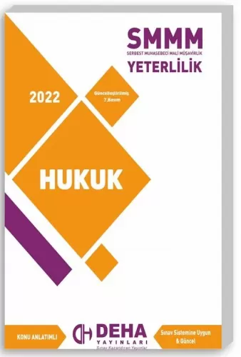 Deha Yayınları 2022 SMMM Yeterlilik Hukuk Konu Anlatımlı Komisyon