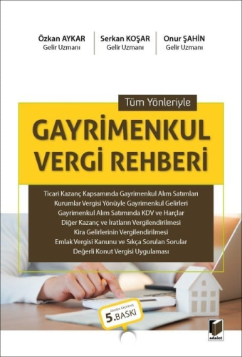 Hukuk Kitapları, - Adalet Yayınevi - Gayrimenkul Vergi Rehberi