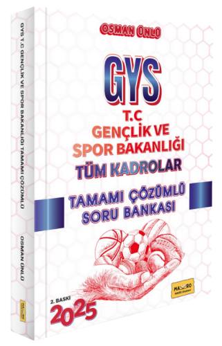 Makro Kitap 2025  T.C. Gençlik ve Spor Bakanlığı Tüm Kadrolar GYS Tamamı Çözümlü Soru Bankası
