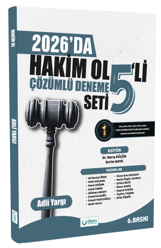 İlken Yayınları 2026 Adli Yargı Hakim Ol 5’li Çözümlü Deneme Seti