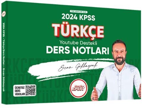 Hangi Kpss Yayınları 2024 KPSS Türkçe Youtube Destekli Ders Notları Er