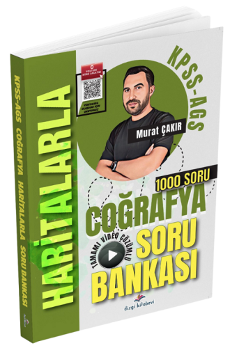 Dizgi Kitap Yayınları 2026 KPSS MEB AGS Haritalarla Coğrafya Tamamı Video Çözümlü Soru Bankası
