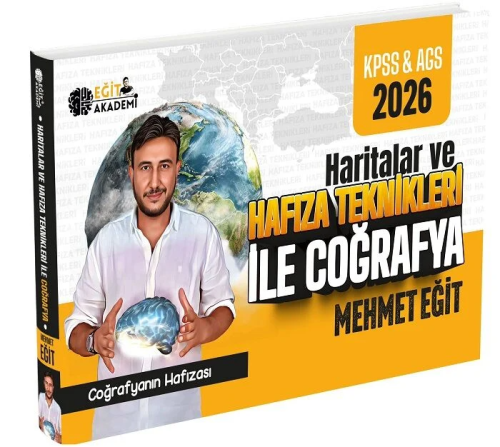 Mehmet Eğit 2026 KPSS MEB-AGS Haritalar ve Hafıza Teknikleri ile Coğrafya