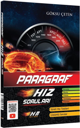 Hız ve Renk Yayınları TYT AYT KPSS ALES DGS Paragraf Hız Soruları
