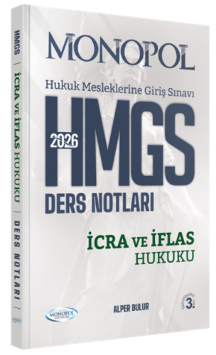Monopol Yayınları 2026 HMGS İcra ve İflas Hukuku Ders Notları