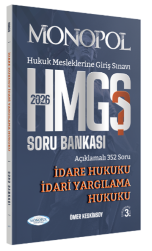 Monopol Yayınları 2026 HMGS İdare Hukuku – İdari Yargılama Hukuku Soru Bankası