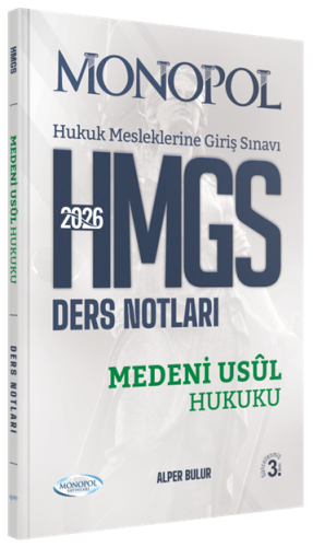 Monopol Yayınları 2026 HMGS Medeni Usul Hukuku Ders Notları