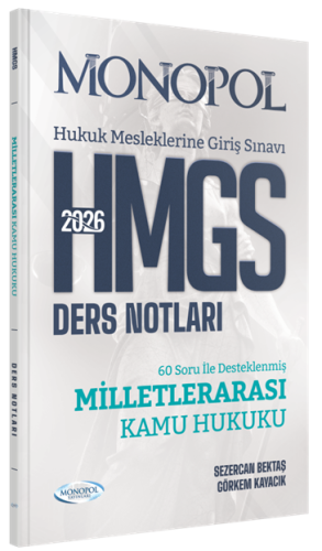 Monopol Yayınları 2026 HMGS Milletlerarası Kamu Hukuku Ders Notları