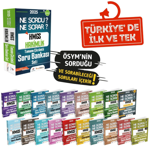 Dizgi Kitap 2025 Hukuk Atölyesi HMGS Hakimlik Ne Sordu Ne Sorar Tamamı Çözümlü Soru Bankası Seti