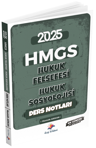 Dizgi Kitap Yayınları 2025 HMGS Hukuk Felsefesi, Hukuk Sosyolojisi Ders Notları