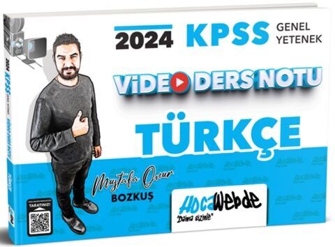 HocaWebde Yayınları 2024 KPSS Genel Yetenek Türkçe Video Ders Notu Mus