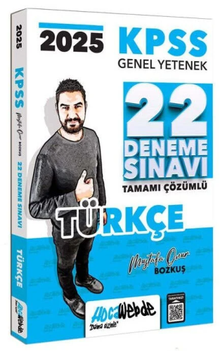 HocaWebde Yayınları 2025 KPSS Genel Yetenek Türkçe Tamamı Çözümlü 22 Deneme Sınavı