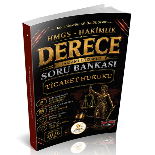 - Savaş Yayınları 2026 HUKAL HMGS-Hakimlik Derece Ticaret Hukuku Soru 
