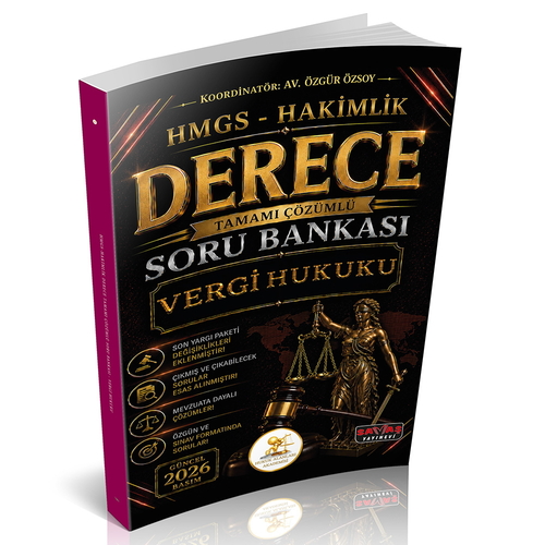 - Savaş Yayınları 2026 HUKAL HMGS-Hakimlik Derece Vergi Hukuku Soru Ba