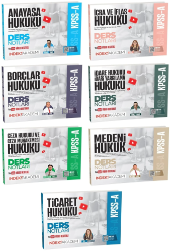 İndeks Akademi 2026 KPSS A Grubu Hukuk Video Ders Notları 7'li Set