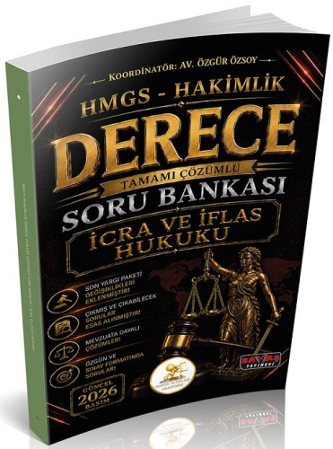 Savaş Yayınları 2026 HUKAL HMGS-Hakimlik Derece İcra ve İflas Hukuku Soru Bankası