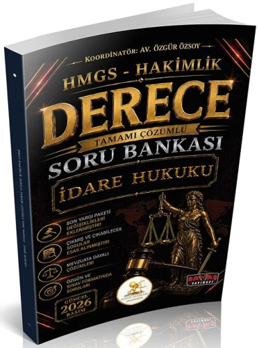 Savaş Yayınları 2026 HUKAL HMGS-Hakimlik Derece İdare Hukuku Soru Bankası