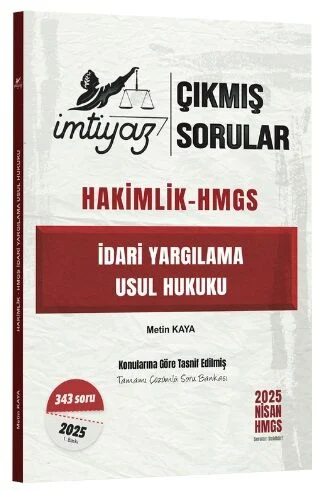 İmtiyaz Yayınları 2025 Hakimlik HMGS İdari Yargılama Usul Hukuku Çıkmış Sorular Çözümlü