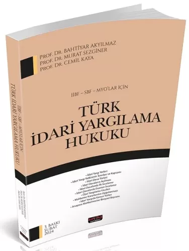 Türk İdari Yargılama Hukuku (MYO) Bahtiyar Akyılmaz