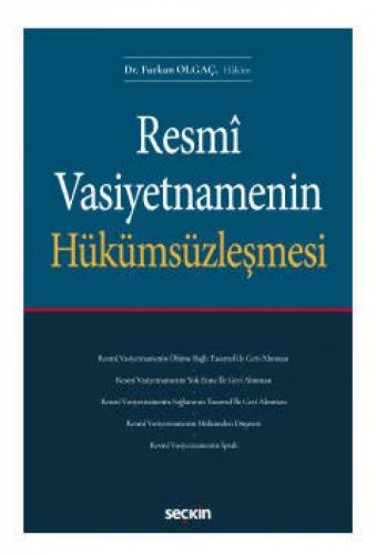 Resmî Vasiyetnamenin Hükümsüzleşmesi